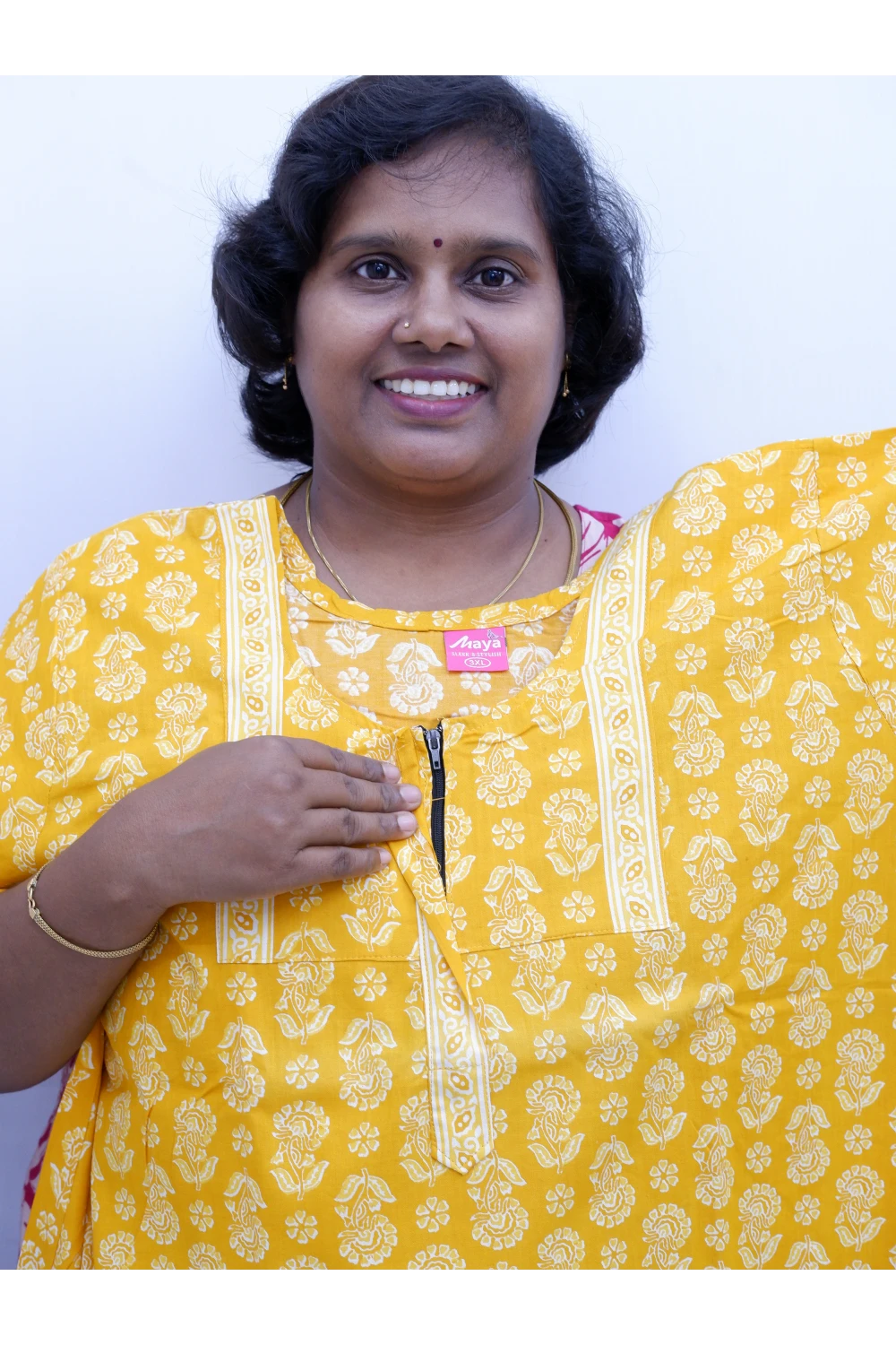 Elegant Zip Nighty – Jyothi Cotton Breeze