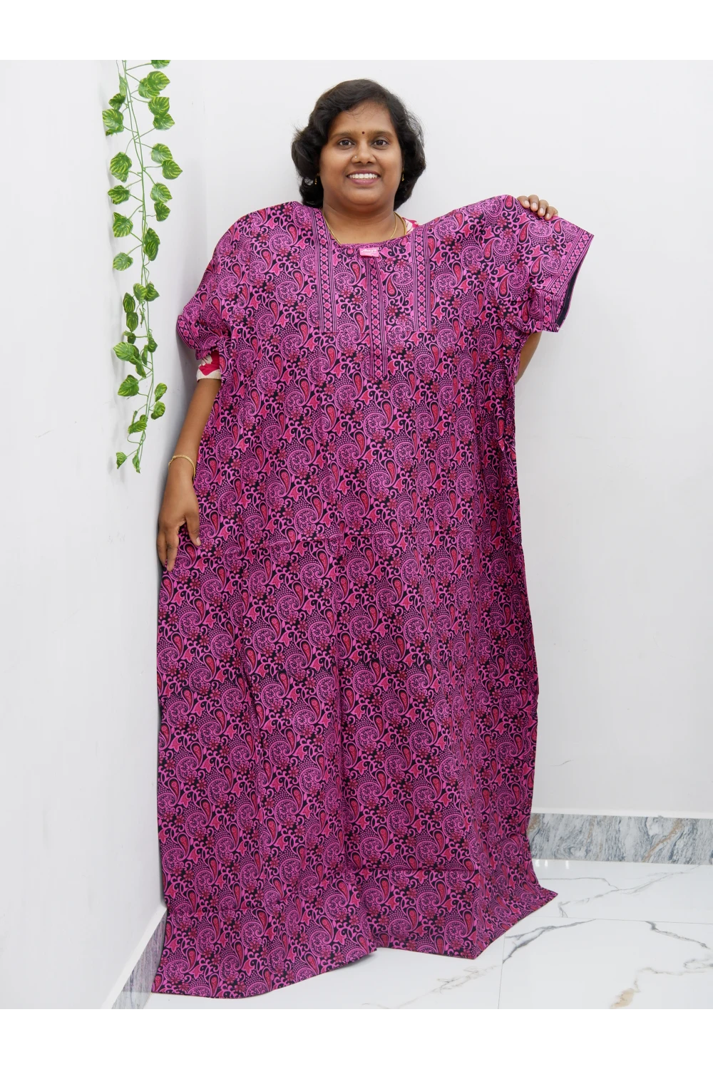 Elegant Zip Nighty – Jyothi Cotton Breeze