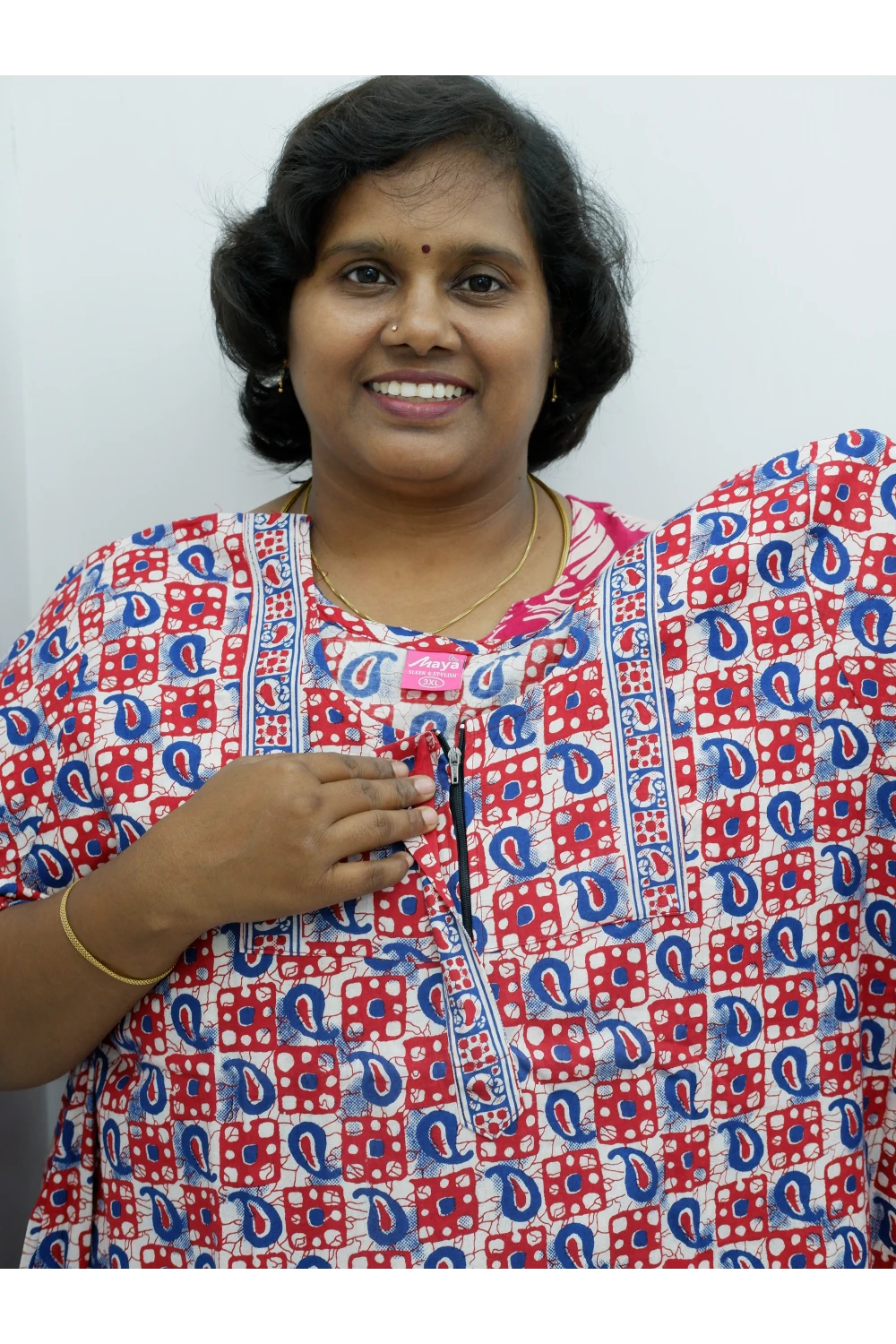 Elegant Zip Nighty – Jyothi Cotton Breeze