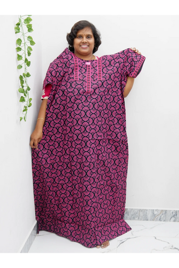 Elegant Zip Nighty – Jyothi Cotton Breeze