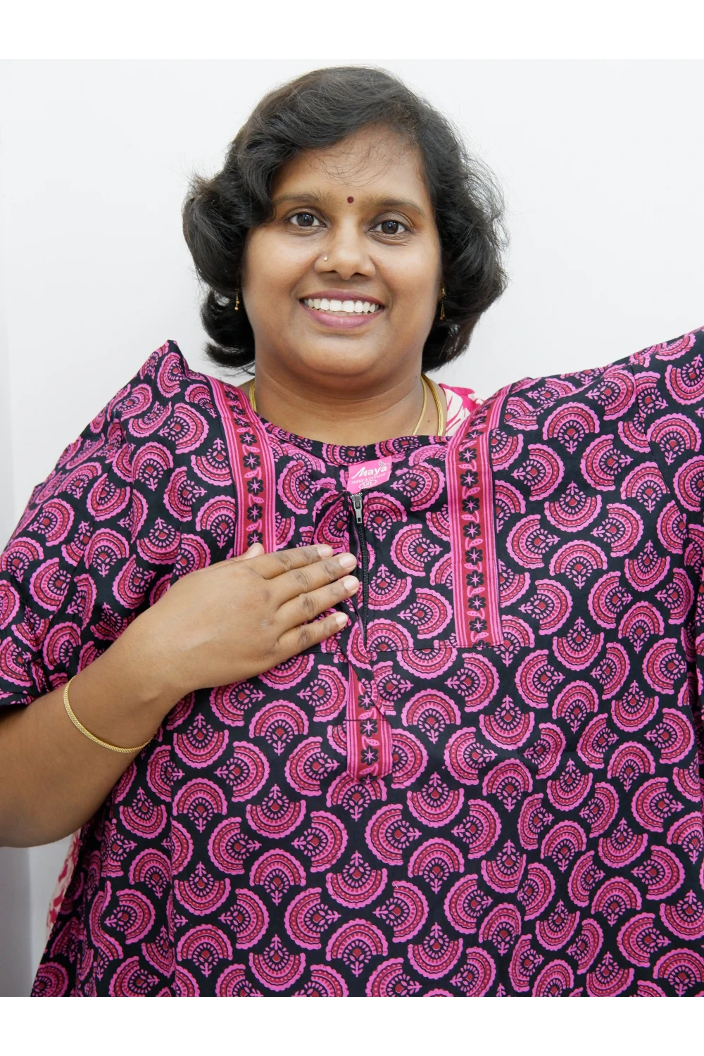 Elegant Zip Nighty – Jyothi Cotton Breeze