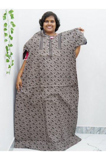 Elegant Zip Nighty – Jyothi Cotton Breeze