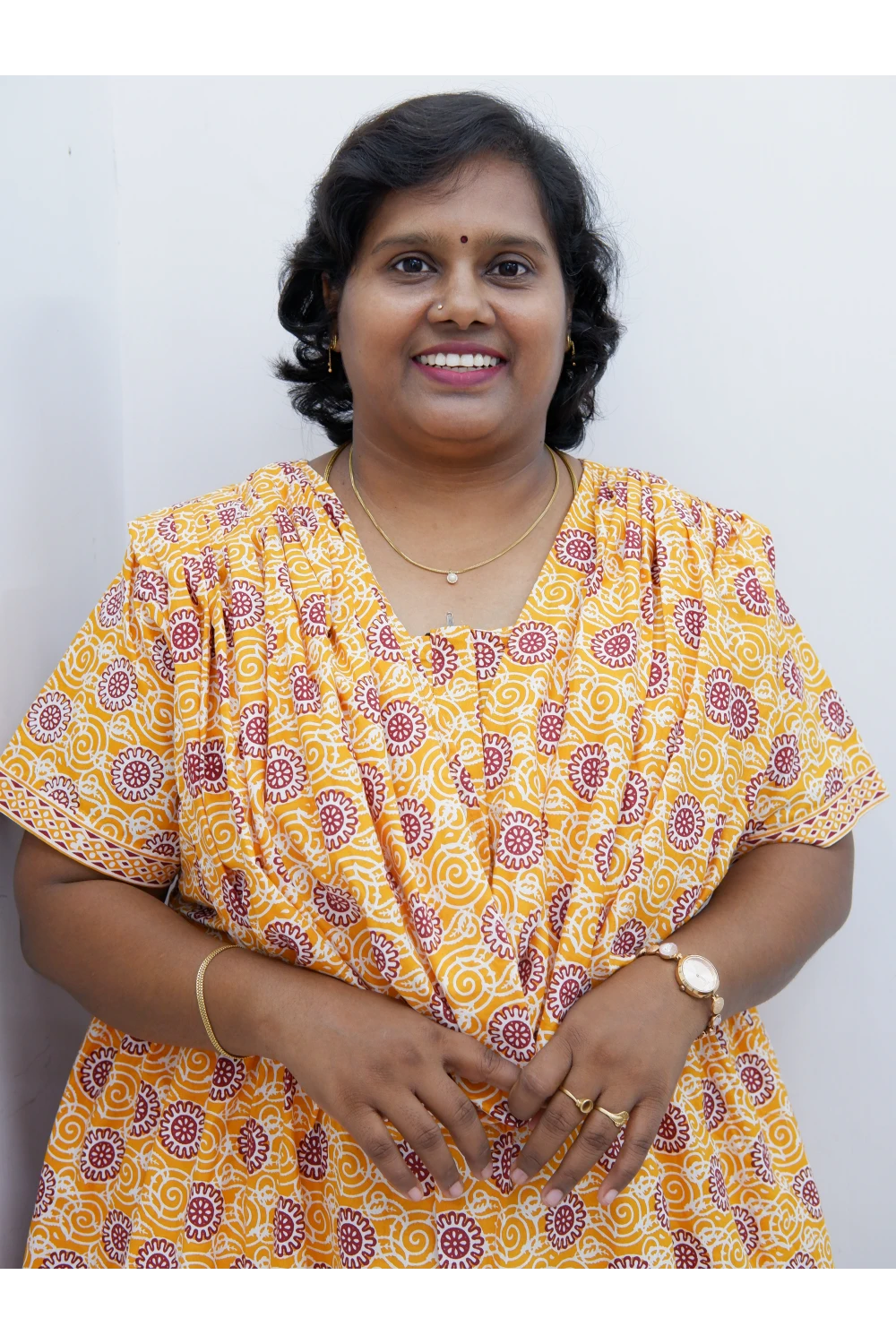 Shawl Draped Cotton Frock Nighty – Soft & Breezy