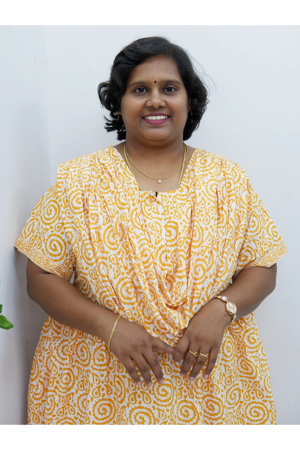 Shawl Draped Cotton Frock Nighty – Soft & Breezy