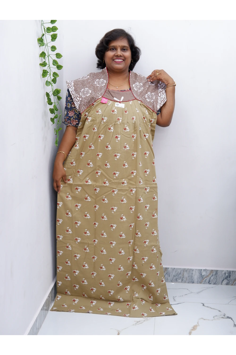 Extra Height Cotton Nighty for Women-Long Length Nighty