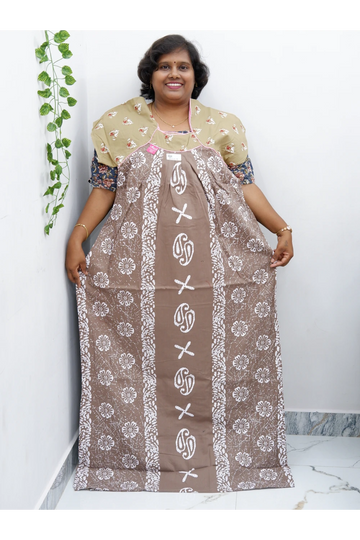 Extra Height Cotton Nighty for Women-Long Length Nighty