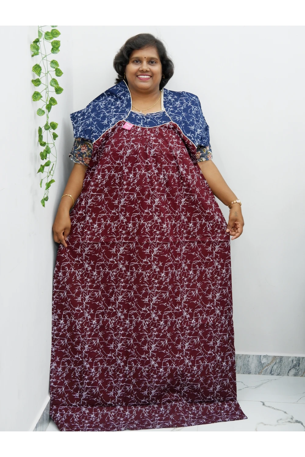 Extra Height Cotton Nighty for Women-Long Length Nighty