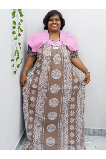 Extra Height Cotton Nighty for Women-Long Length Nighty