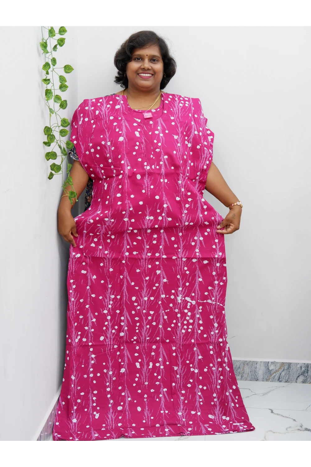 Extra Height Cotton Nighty for Women-Long Length Nighty