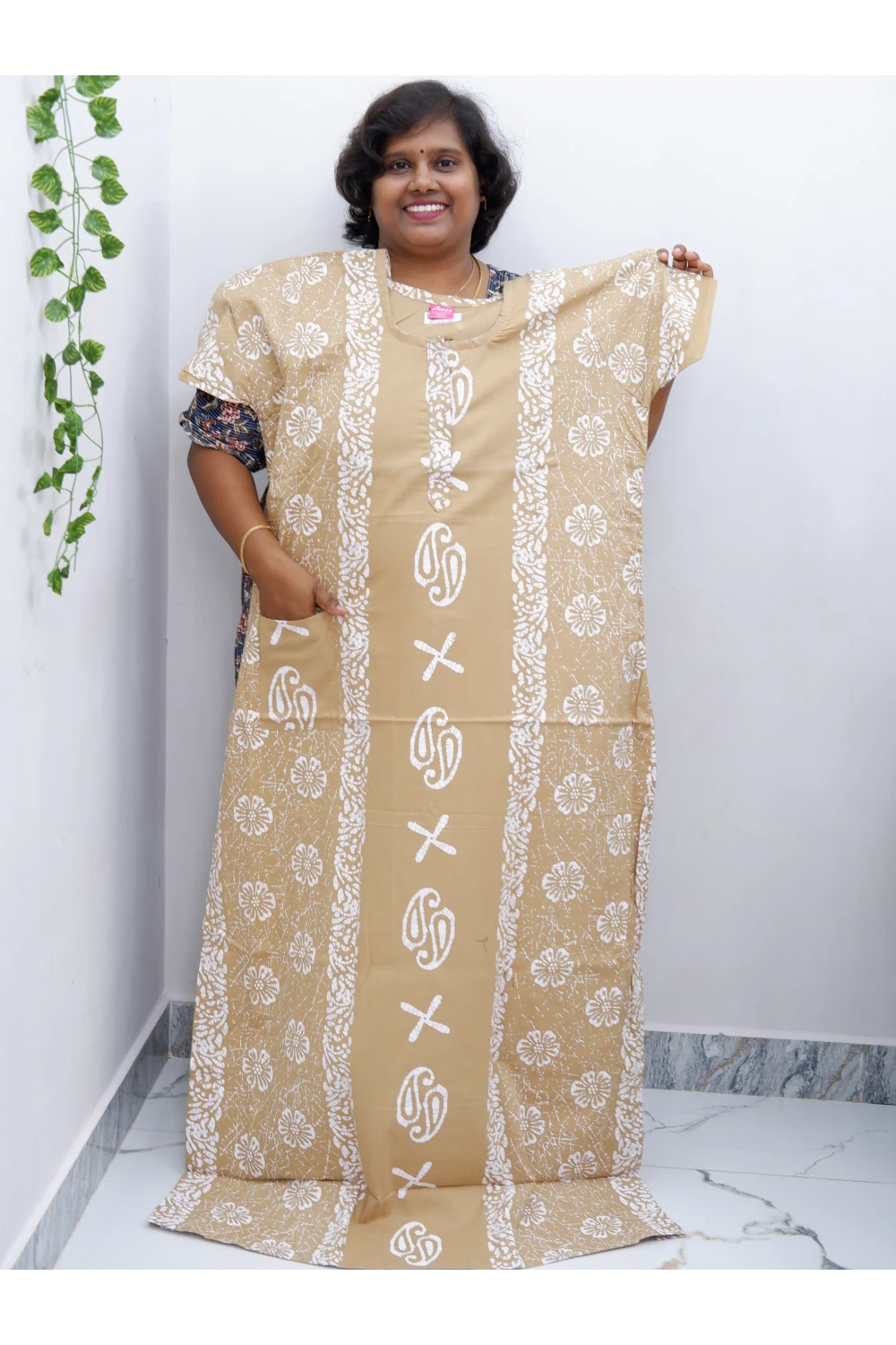 Extra Height Cotton Nighty for Women-Long Length Nighty