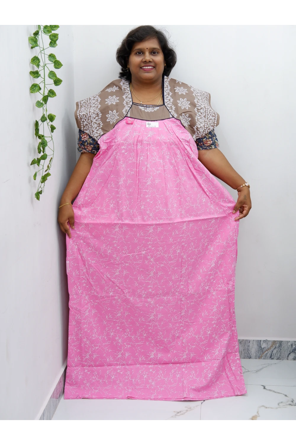 Extra Height Cotton Nighty for Women-Long Length Nighty