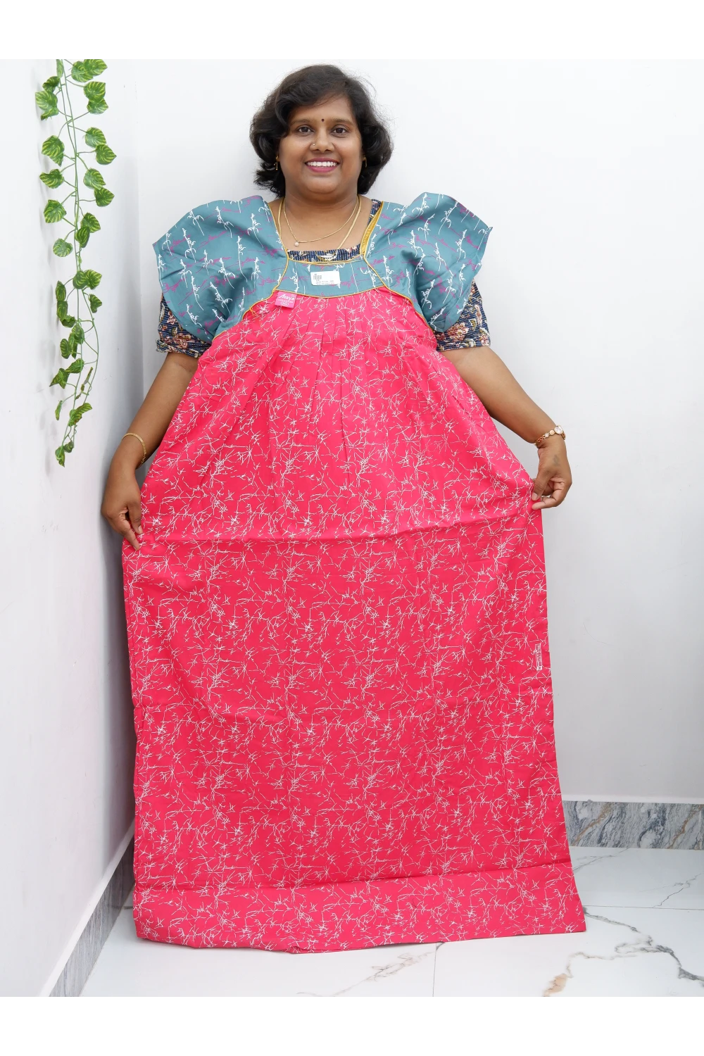 Extra Height Cotton Nighty for Women-Long Length Nighty