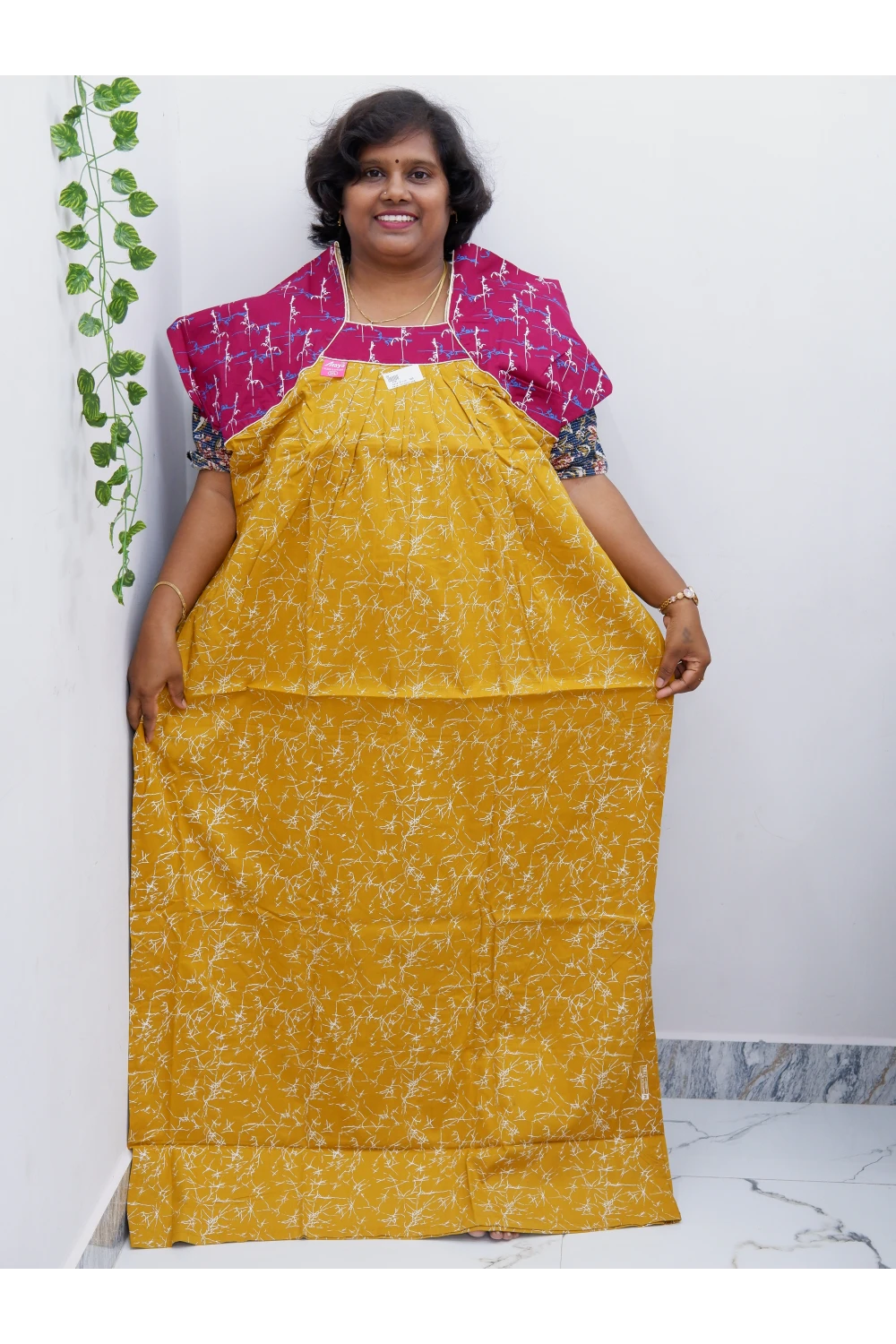 Extra Height Cotton Nighty for Women-Long Length Nighty