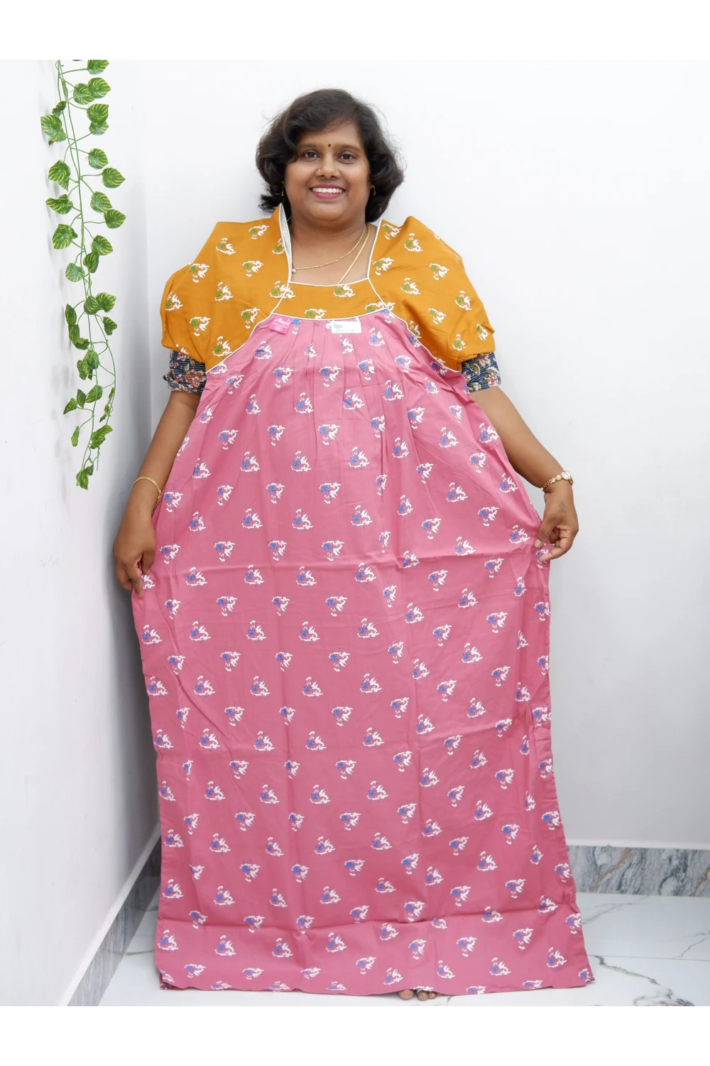 Extra Height Cotton Nighty for Women-Long Length Nighty