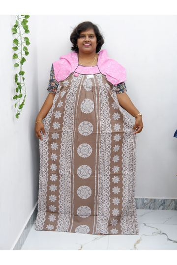 Extra Height Cotton Nighty for Women-Long Length Nighty