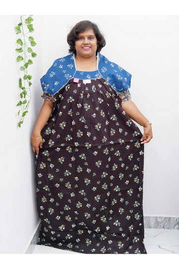 Extra Height Cotton Nighty for Women-Long Length Nighty