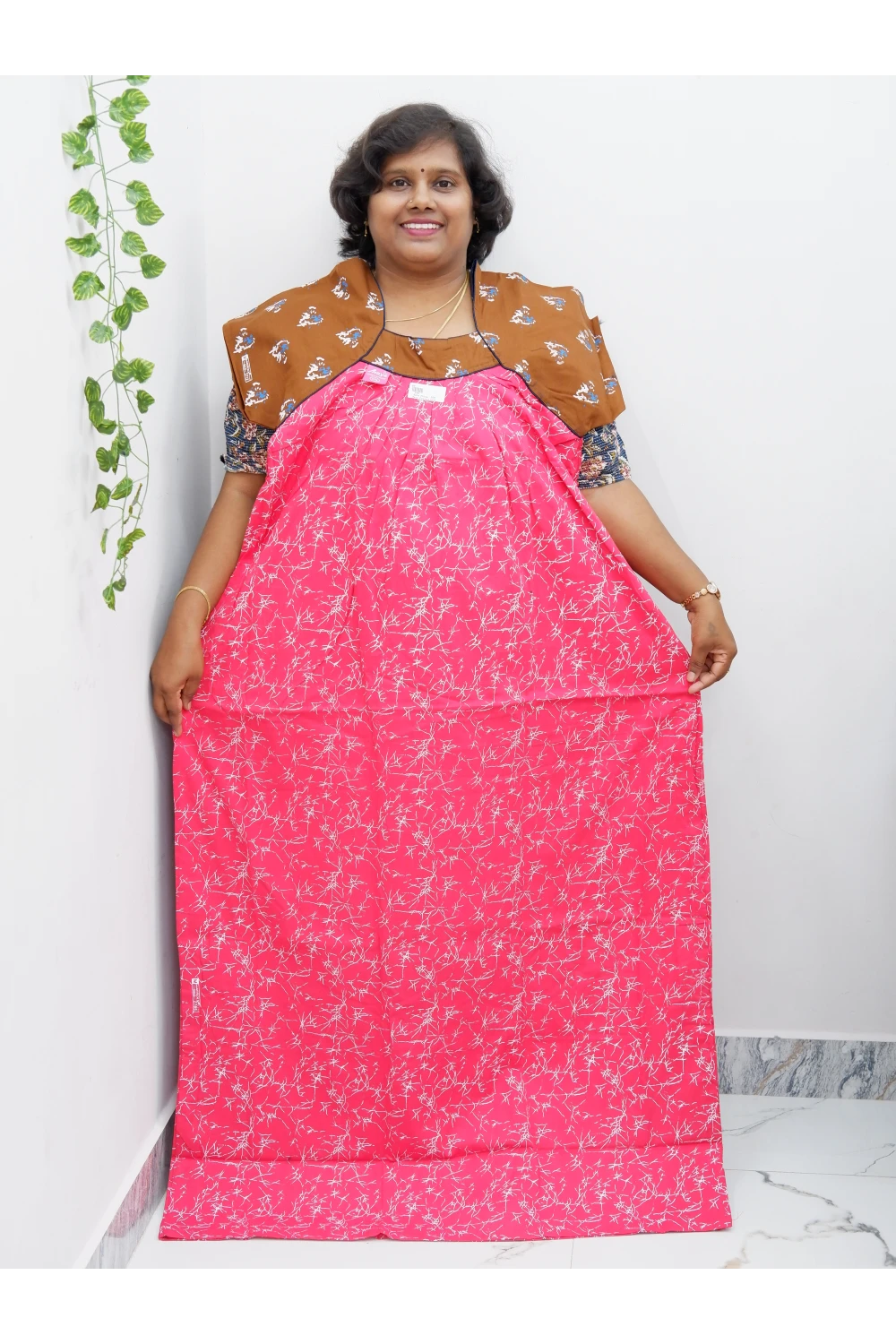 Extra Height Cotton Nighty for Women-Long Length Nighty