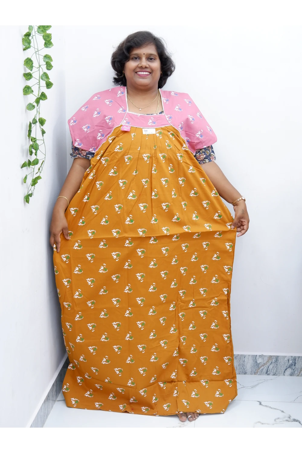 Extra Height Cotton Nighty for Women-Long Length Nighty