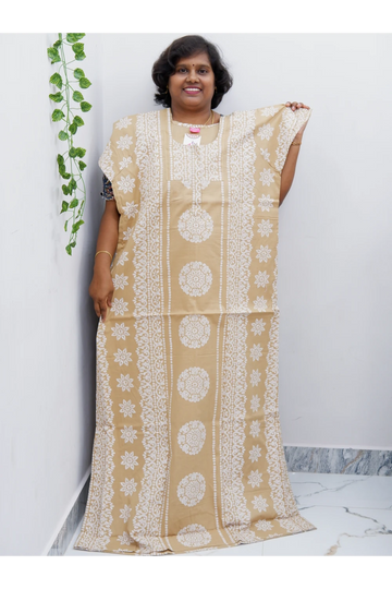 Extra Height Cotton Nighty for Women-Long Length Nighty