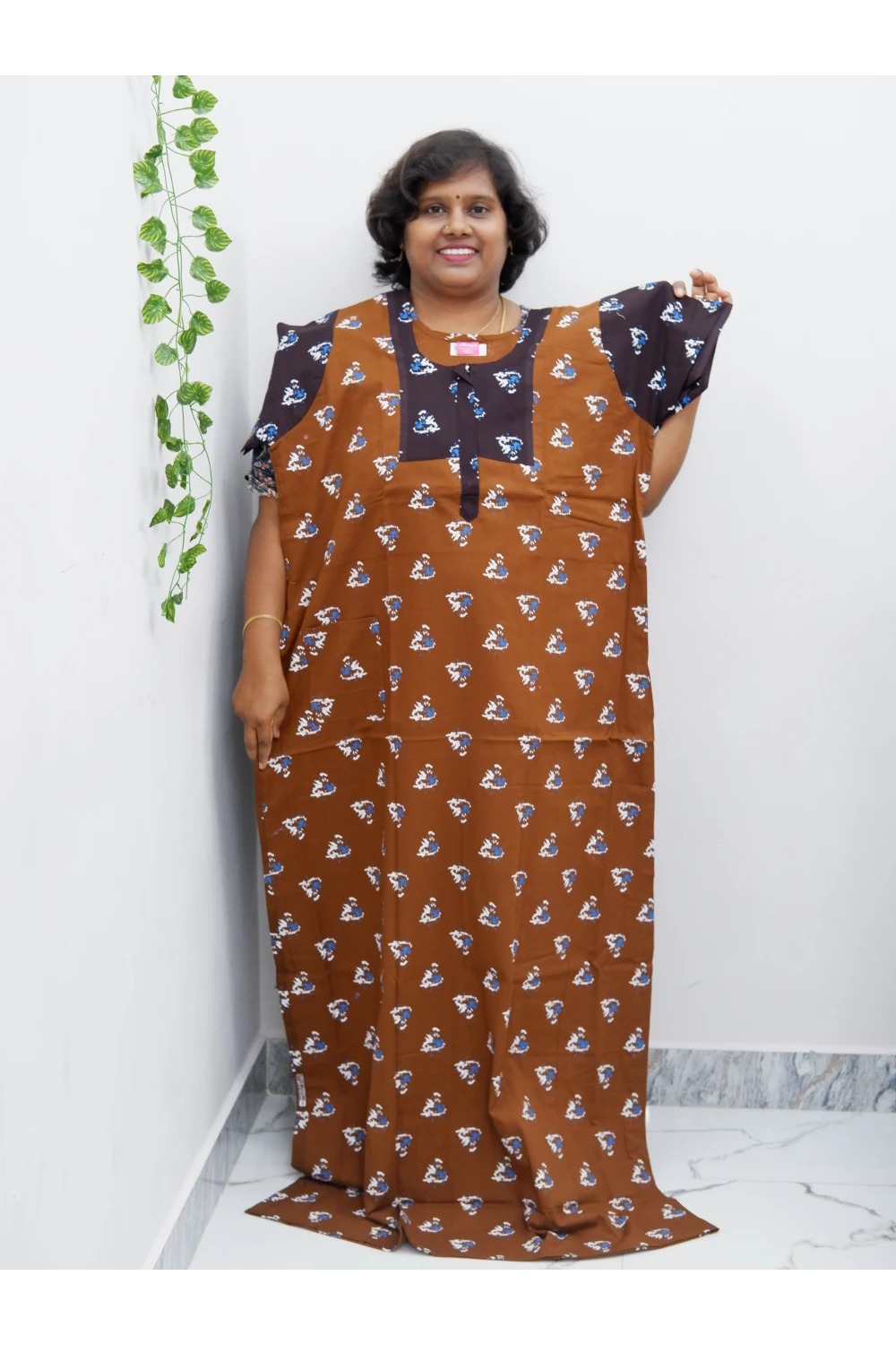 Extra Height Cotton Nighty for Women-Long Length Nighty