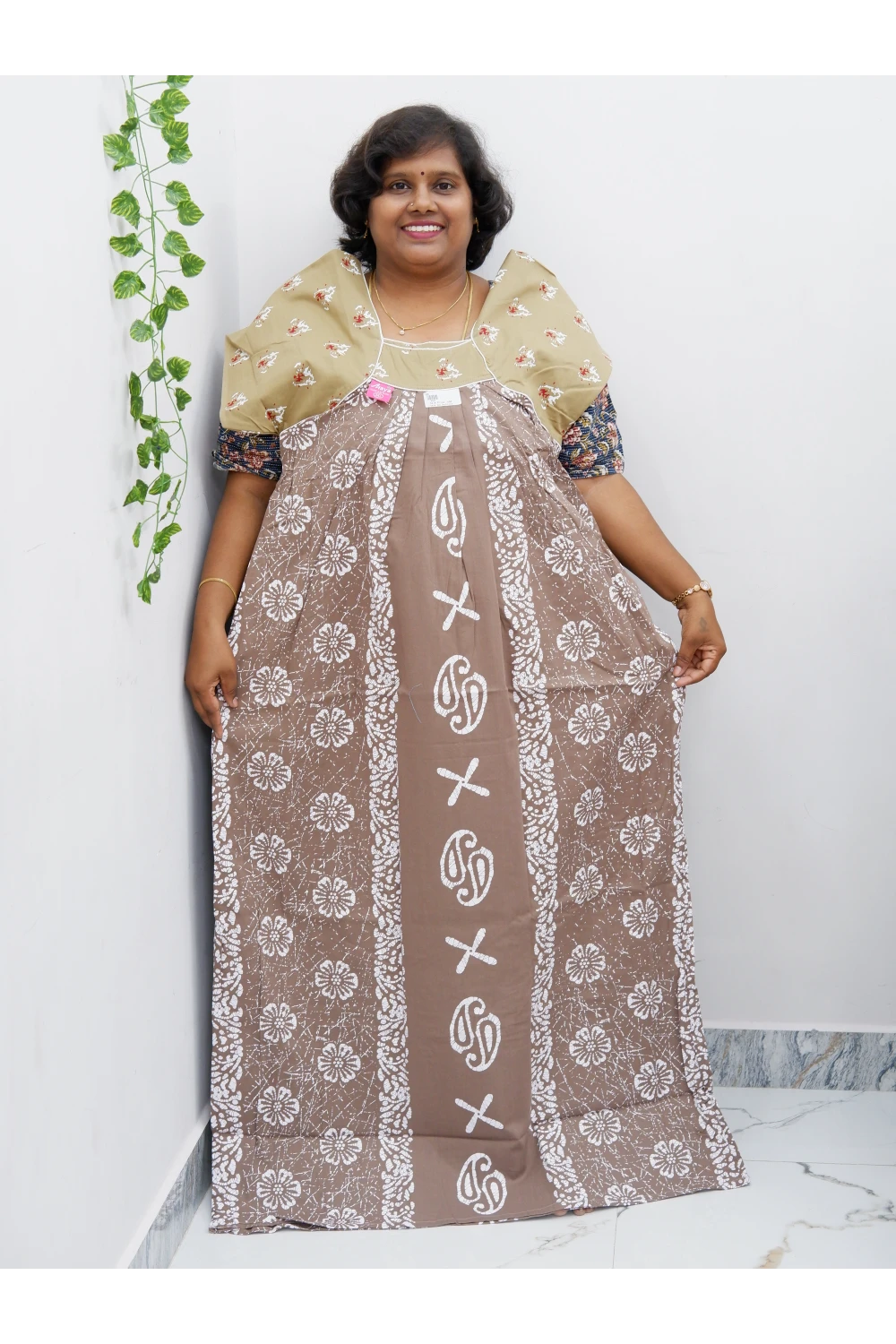 Extra Height Cotton Nighty for Women-Long Length Nighty