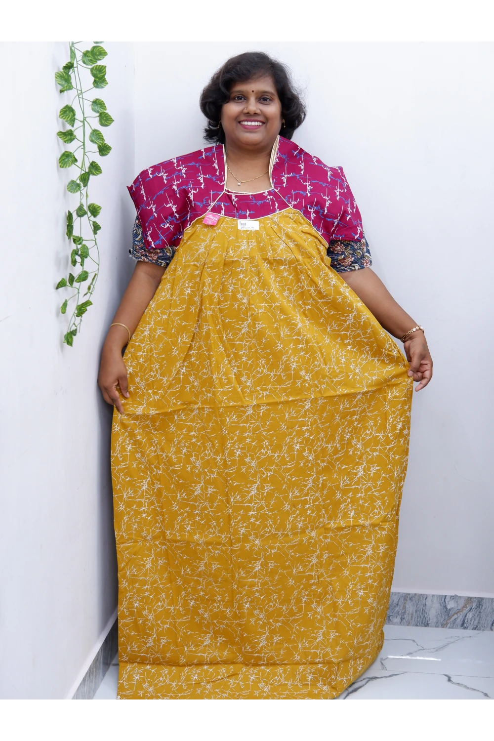 Extra Height Cotton Nighty for Women-Long Length Nighty