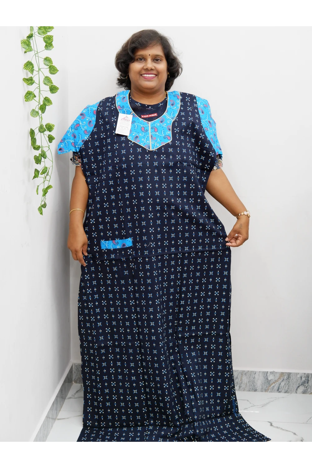 Extra Height Cotton Nighty for Women-Long Length Nighty