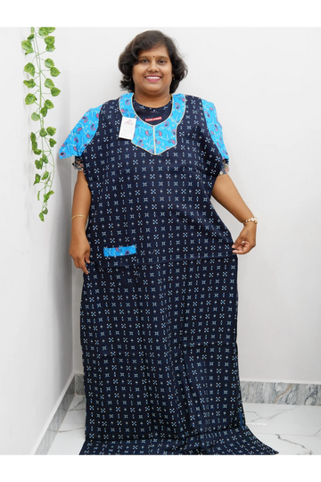 Extra Height Cotton Nighty for Women-Long Length Nighty