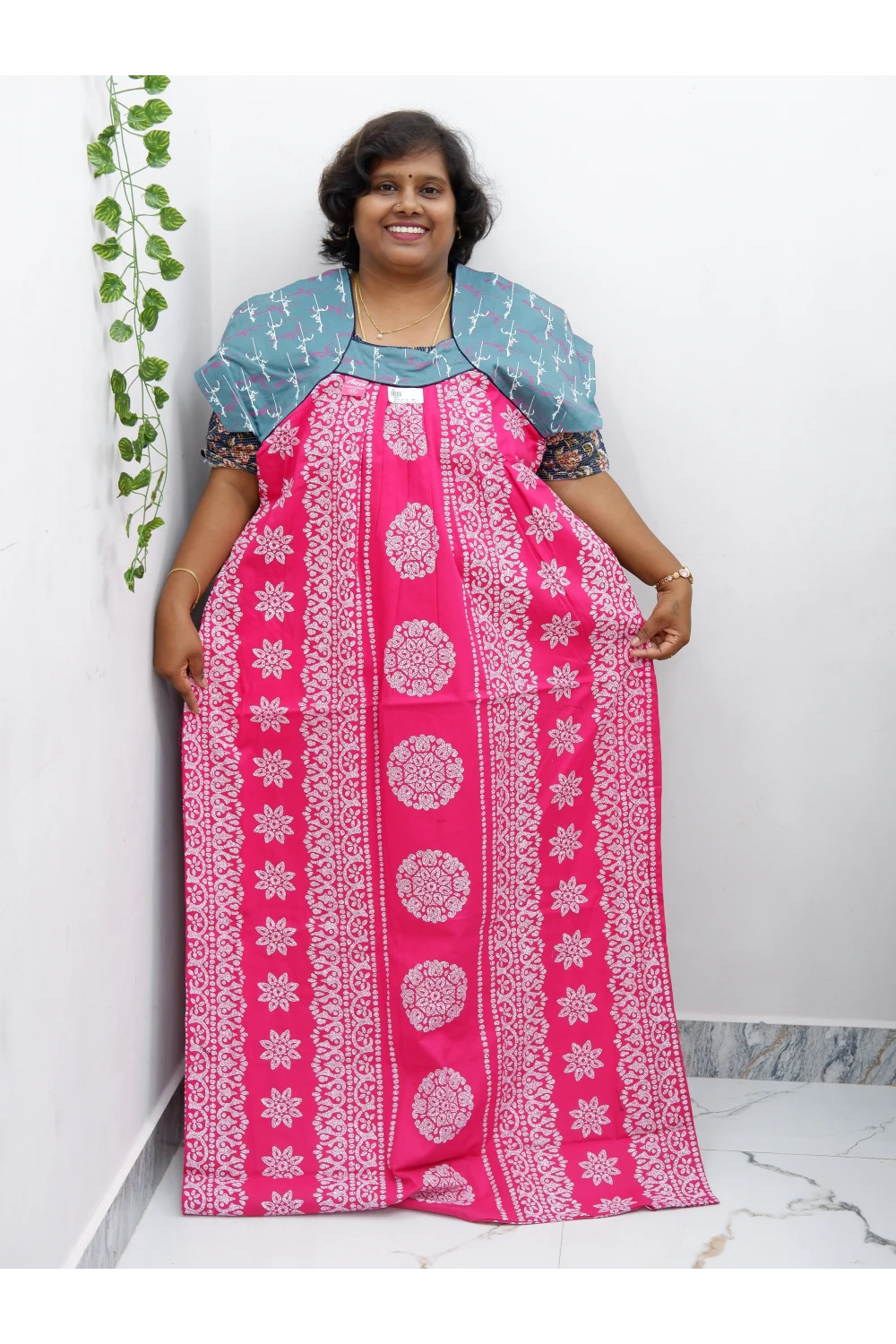 Extra Height Cotton Nighty for Women-Long Length Nighty