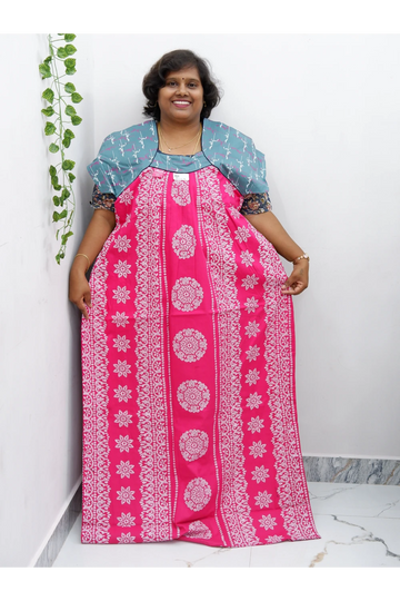 Extra Height Cotton Nighty for Women-Long Length Nighty