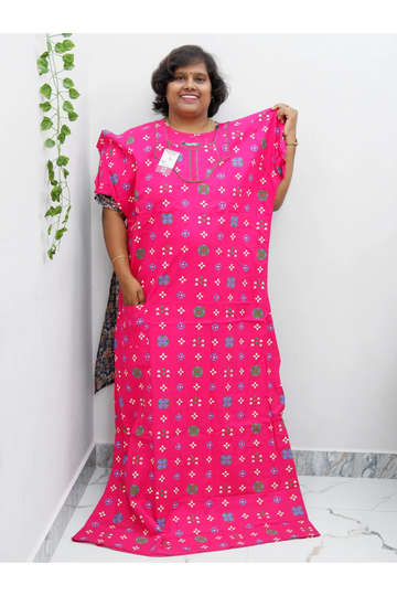 Extra Height Cotton Nighty for Women-Long Length Nighty