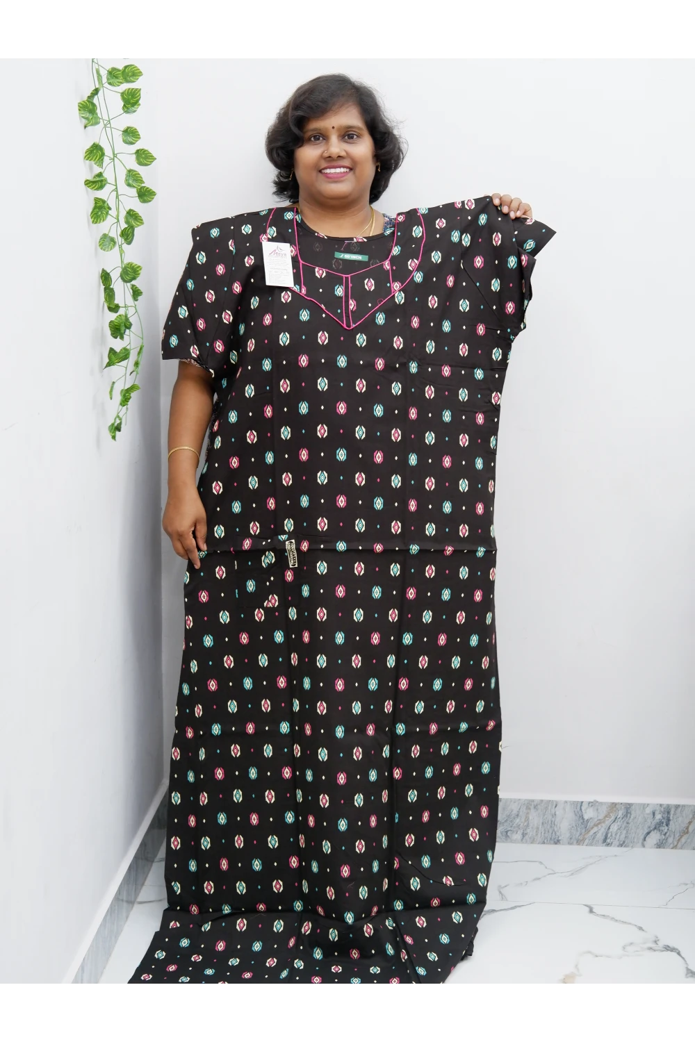 Extra Height Cotton Nighty for Women-Long Length Nighty