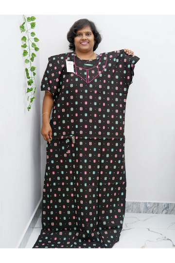 Extra Height Cotton Nighty for Women-Long Length Nighty