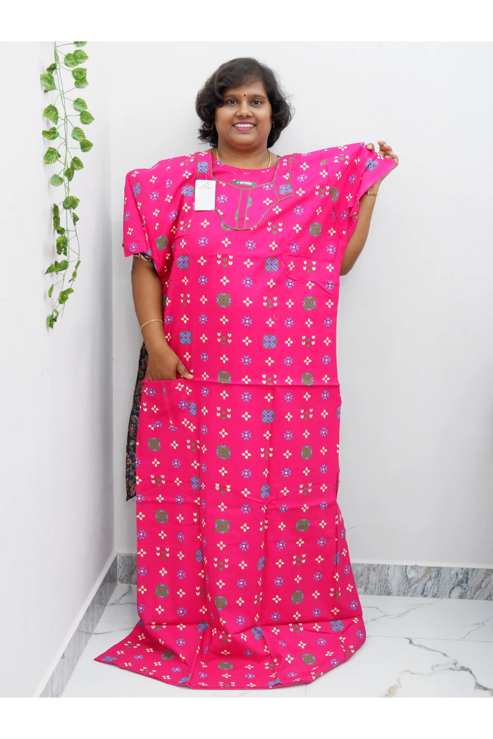 Extra Height Cotton Nighty for Women-Long Length Nighty