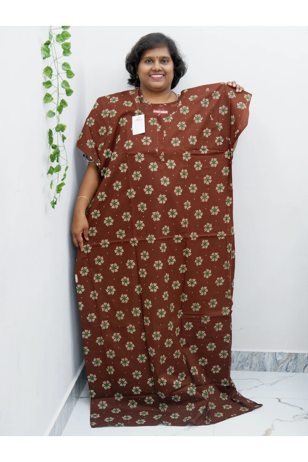 Extra Height Cotton Nighty for Women-Long Length Nighty