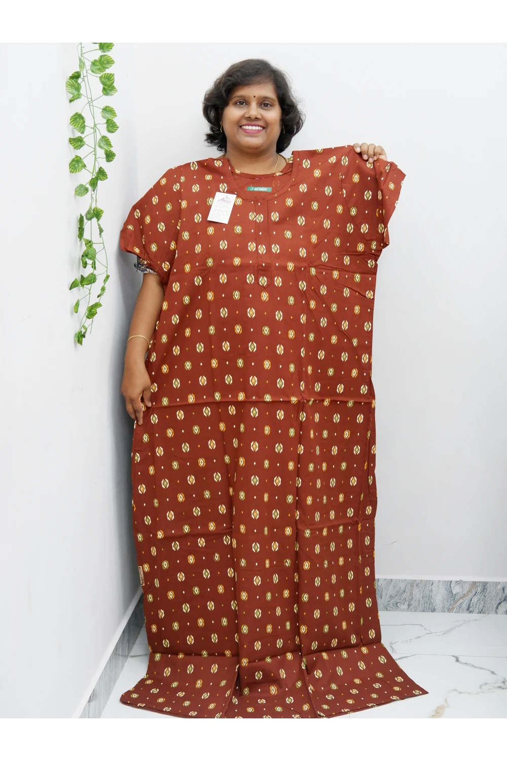 Extra Height Cotton Nighty for Women-Long Length Nighty