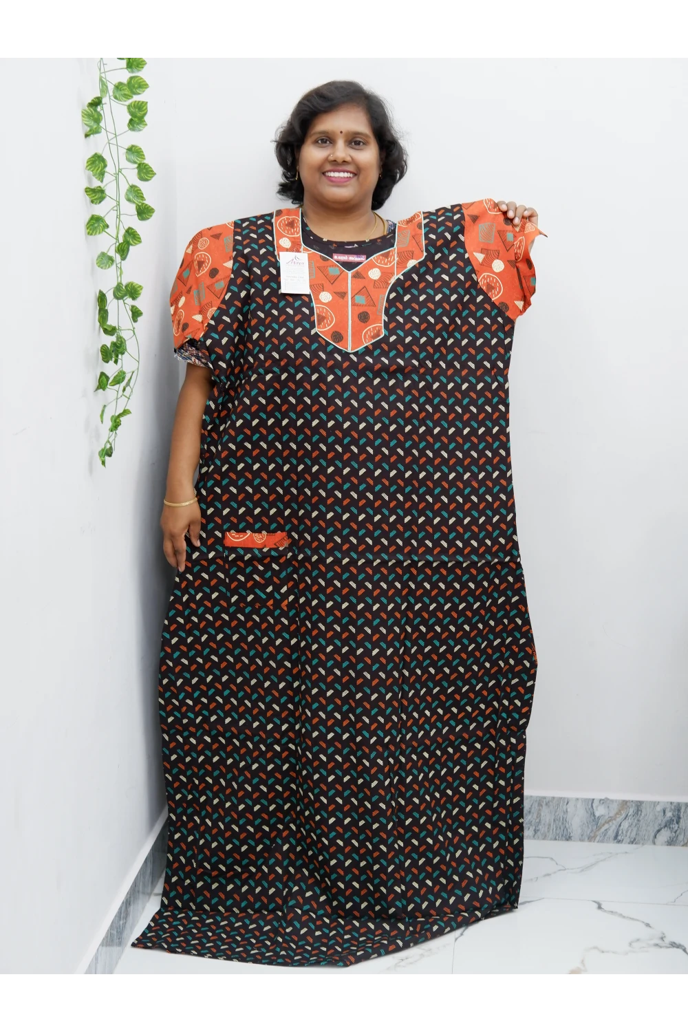 Extra Height Cotton Nighty for Women-Long Length Nighty