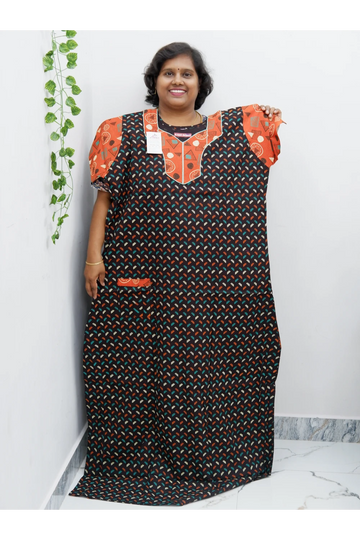 Extra Height Cotton Nighty for Women-Long Length Nighty