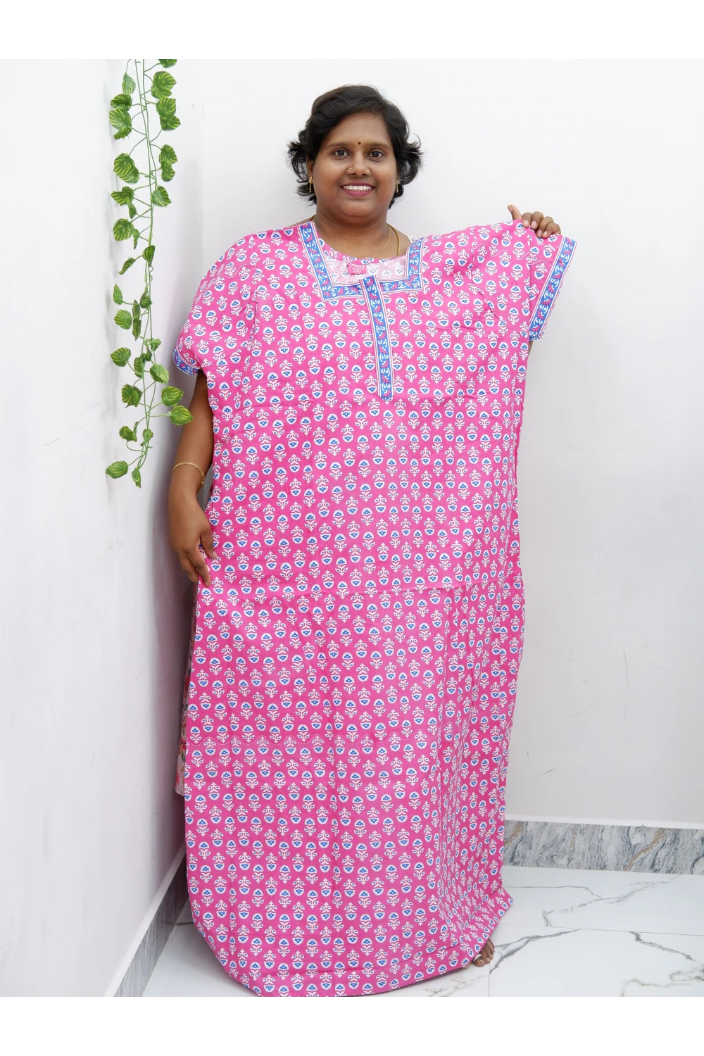 Elegant Zip Nighty – Jyothi Cotton Breeze