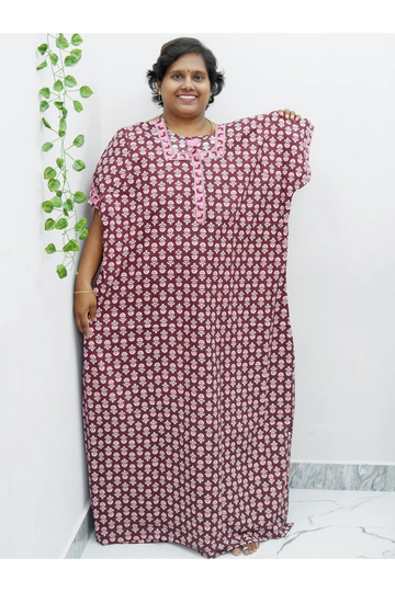 Elegant Zip Nighty – Jyothi Cotton Breeze