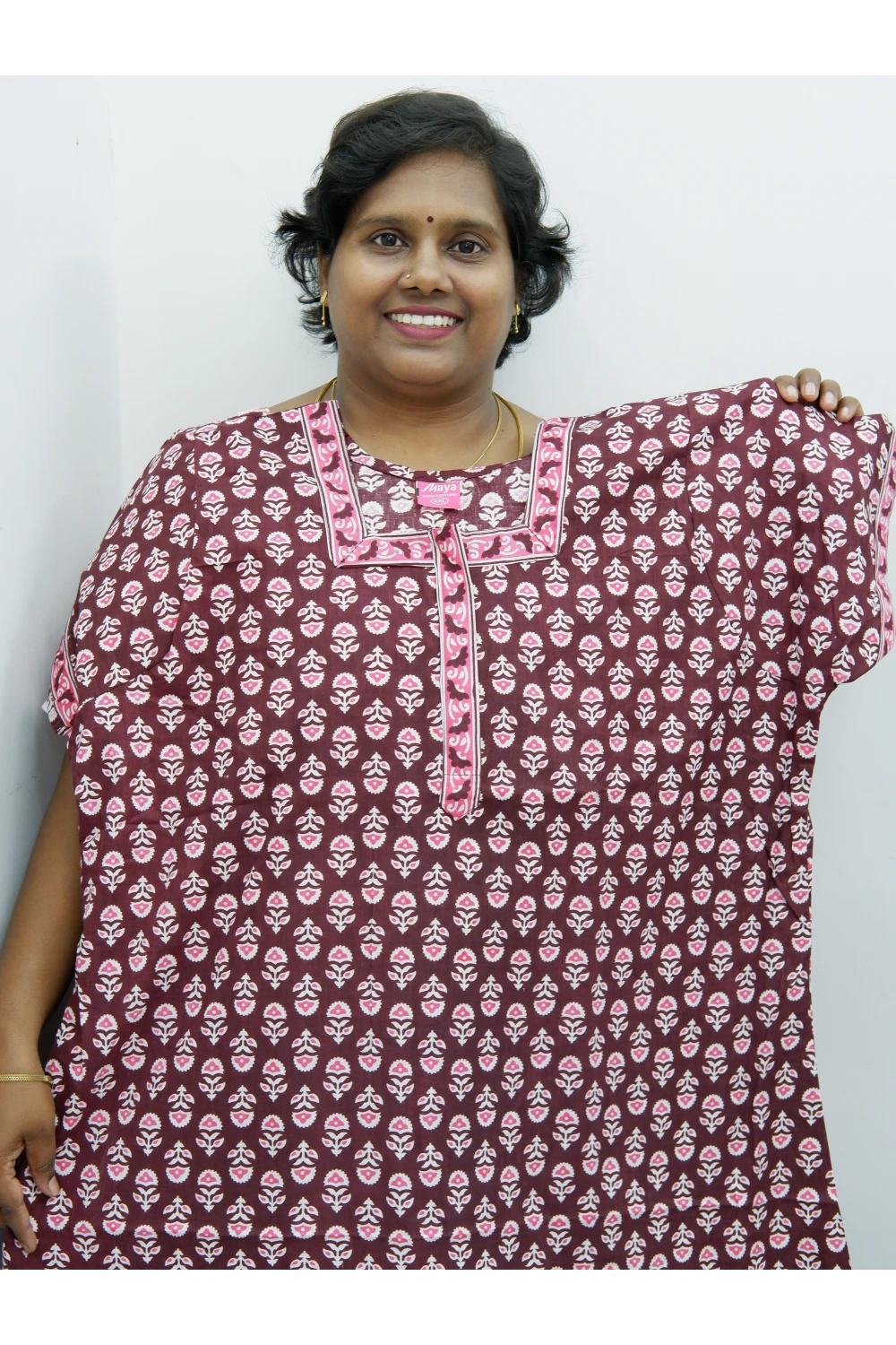 Elegant Zip Nighty – Jyothi Cotton Breeze