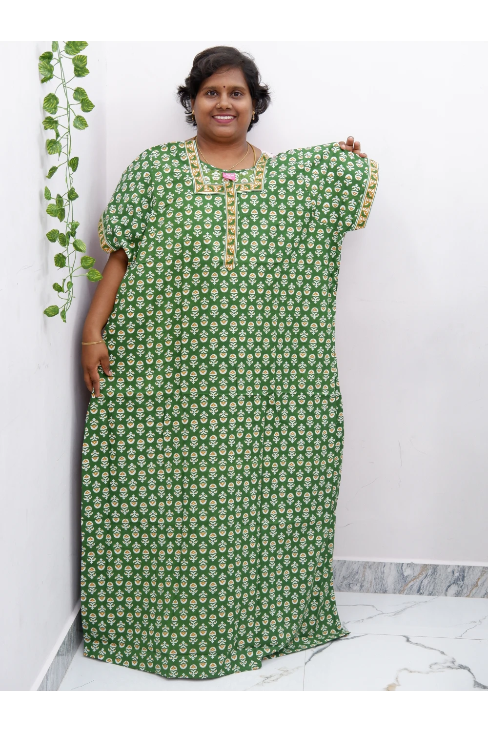 Elegant Zip Nighty – Jyothi Cotton Breeze