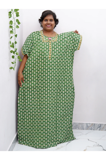 Elegant Zip Nighty – Jyothi Cotton Breeze