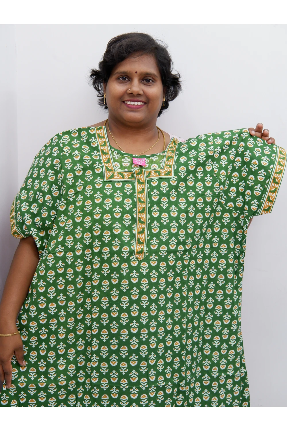 Elegant Zip Nighty – Jyothi Cotton Breeze