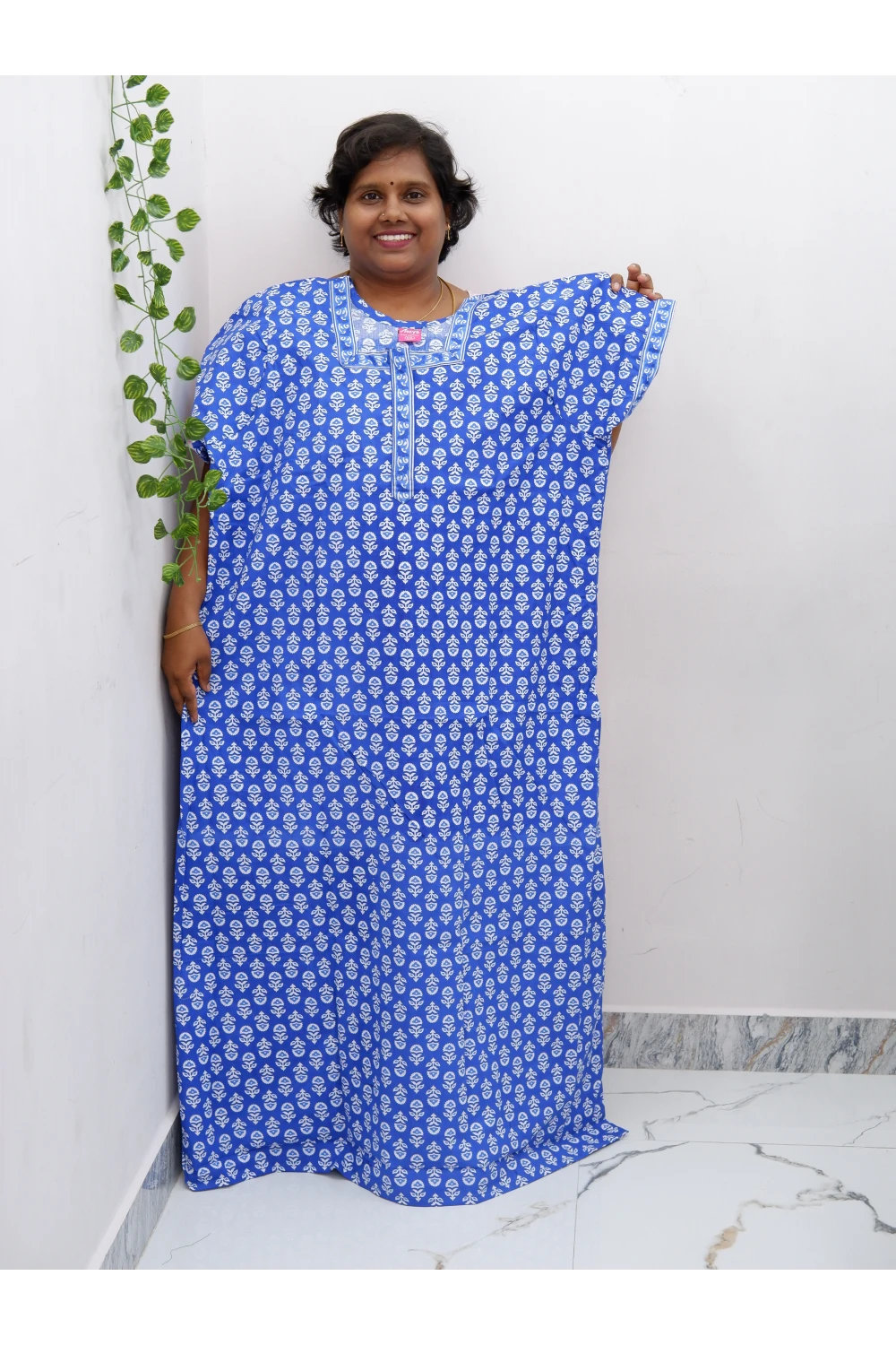 Elegant Zip Nighty – Jyothi Cotton Breeze