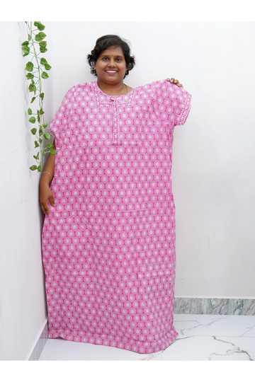 Elegant Zip Nighty – Jyothi Cotton Breeze