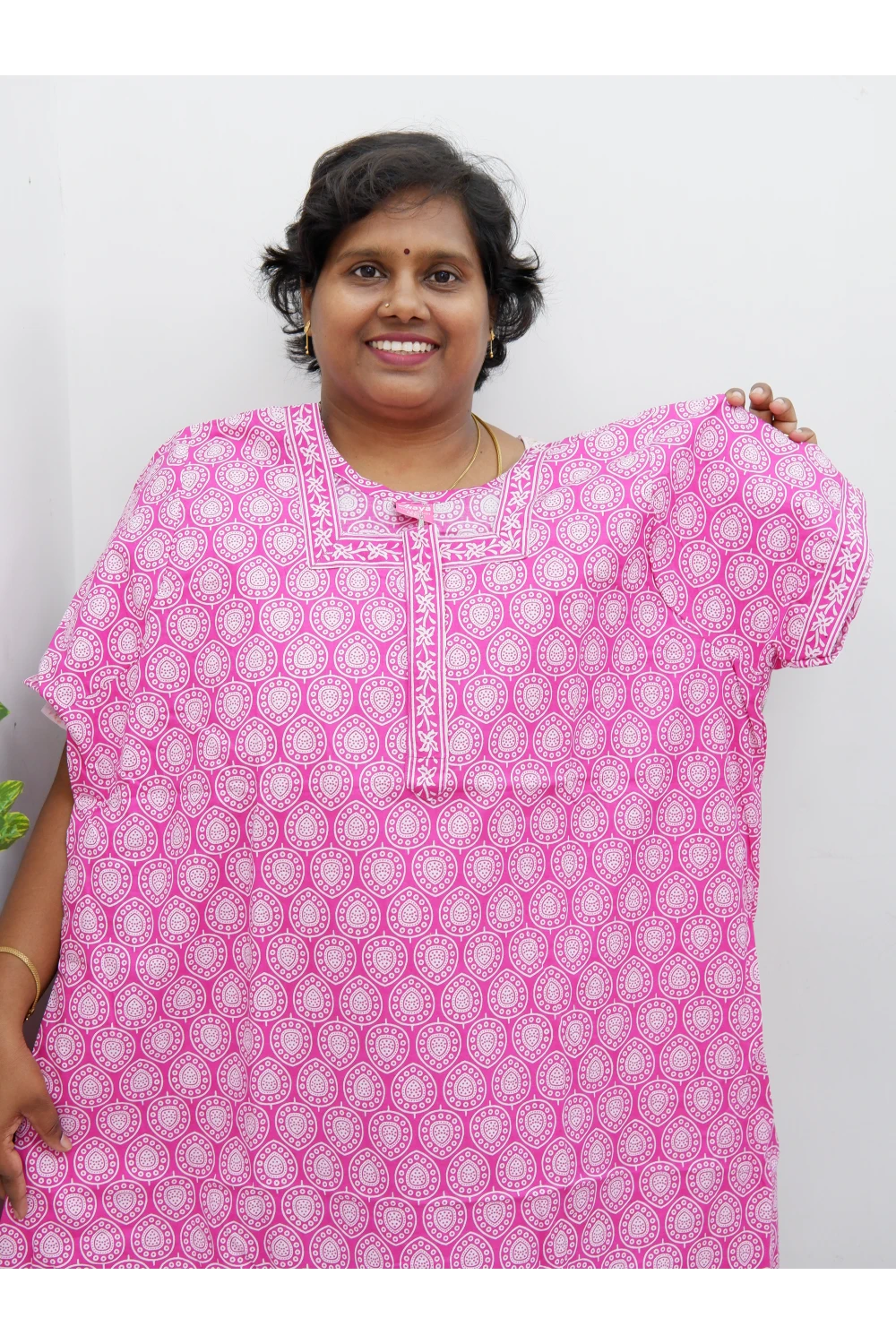 Elegant Zip Nighty – Jyothi Cotton Breeze