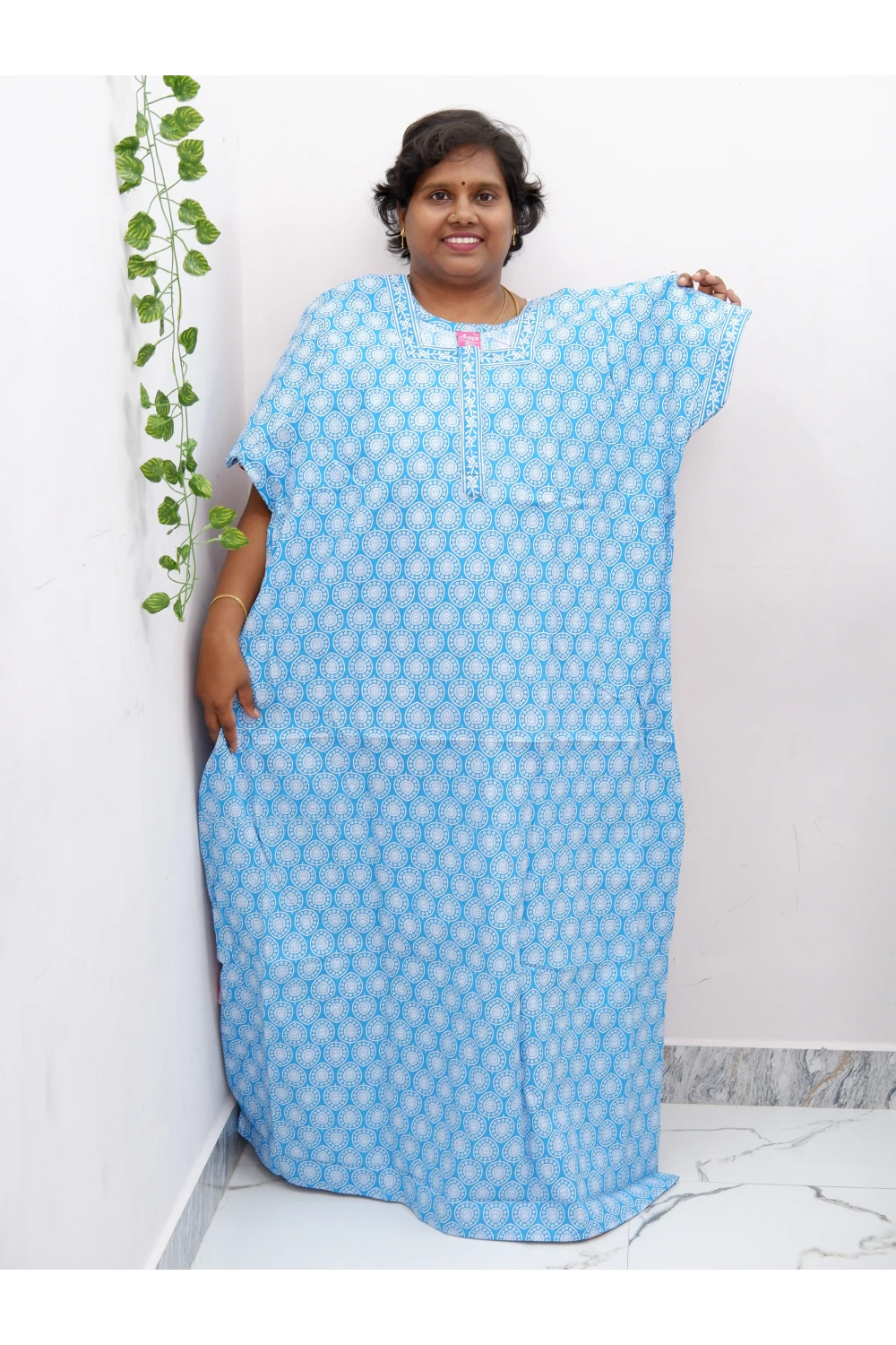 Elegant Zip Nighty – Jyothi Cotton Breeze