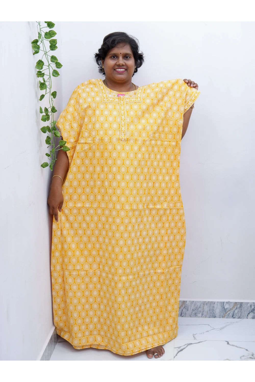 Elegant Zip Nighty – Jyothi Cotton Breeze