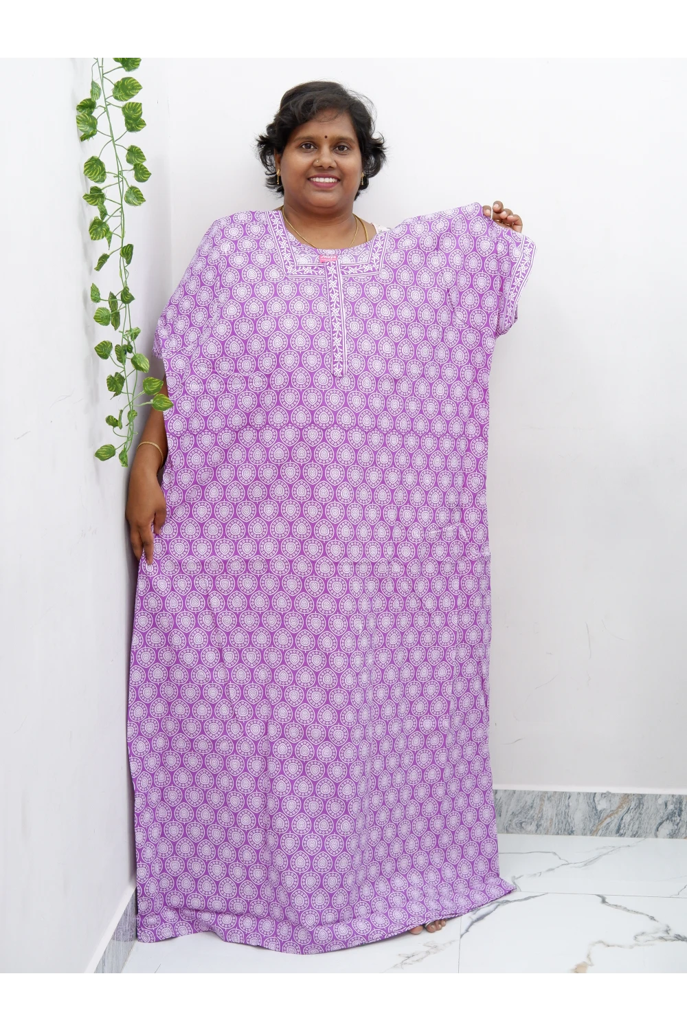 Elegant Zip Nighty – Jyothi Cotton Breeze